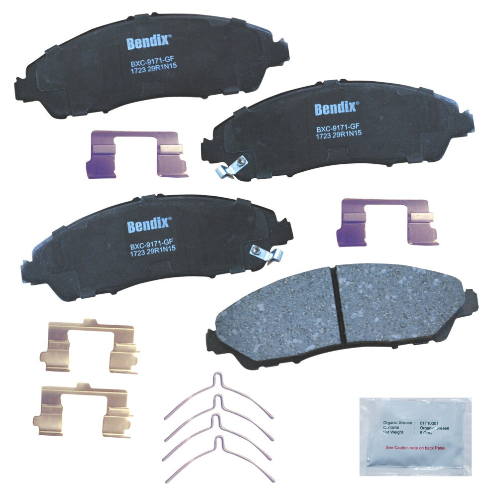 Bendix Priority1 Cfc1723 Ceramic Front Brake Pads For Acura Mdx 2020-2014 Honda Pilot 2022-2016 Ridgeline 2023-2017 887243216333