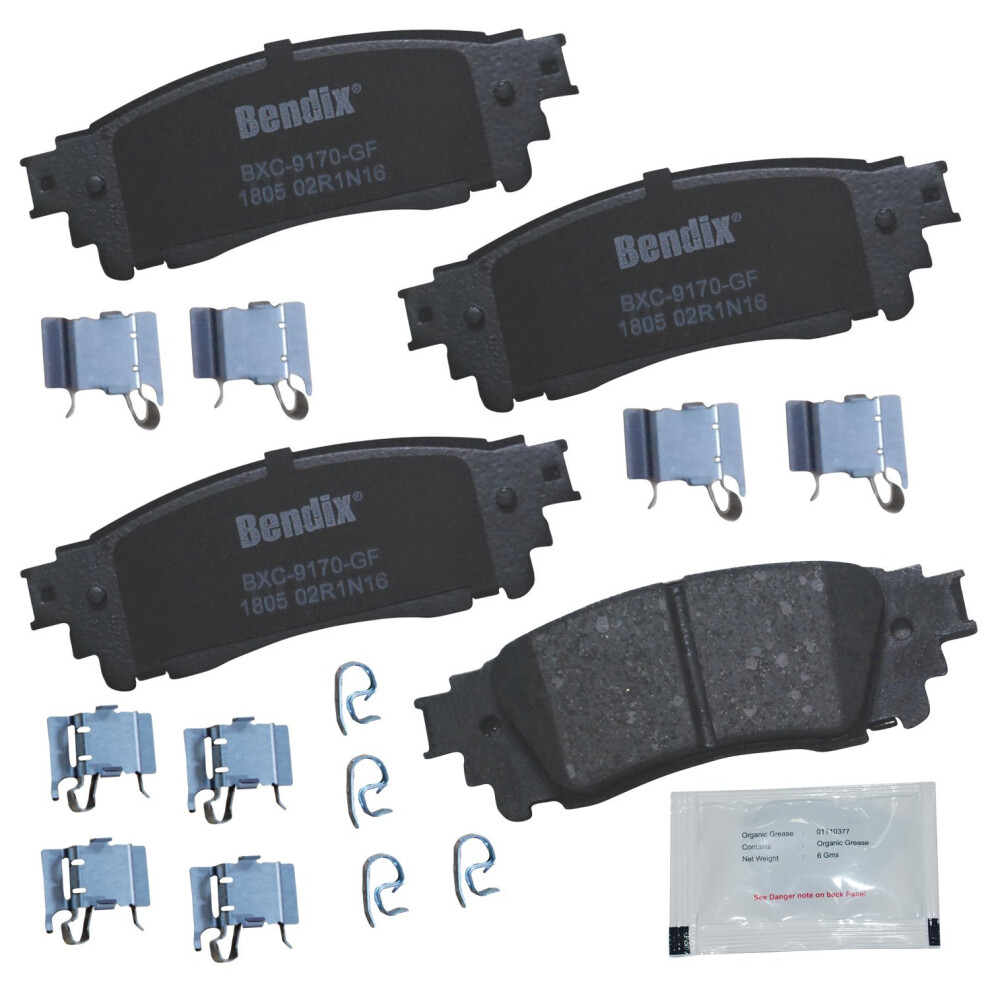 Bendix Priority1 Cfc1805 Rear Brake Pads For Lexus Es250 Es300h Es350 Nx200t Nx300 Nx300h Nx350 Nx350h Nx450h+ Rx350 Rx350l Rx450h Rx450hl Ux200 Ux250 887243240895