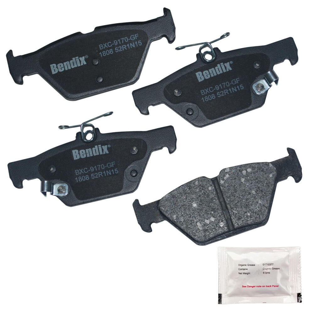 Bendix Priority1 Cfc1808 Ceramic Rear Brake Pads For Subaru Ascent 2022-2019 Crosstrek 2023-2020 Forester 2023-2019 Legacy 2023-2015 Outback 2023- 887243240918