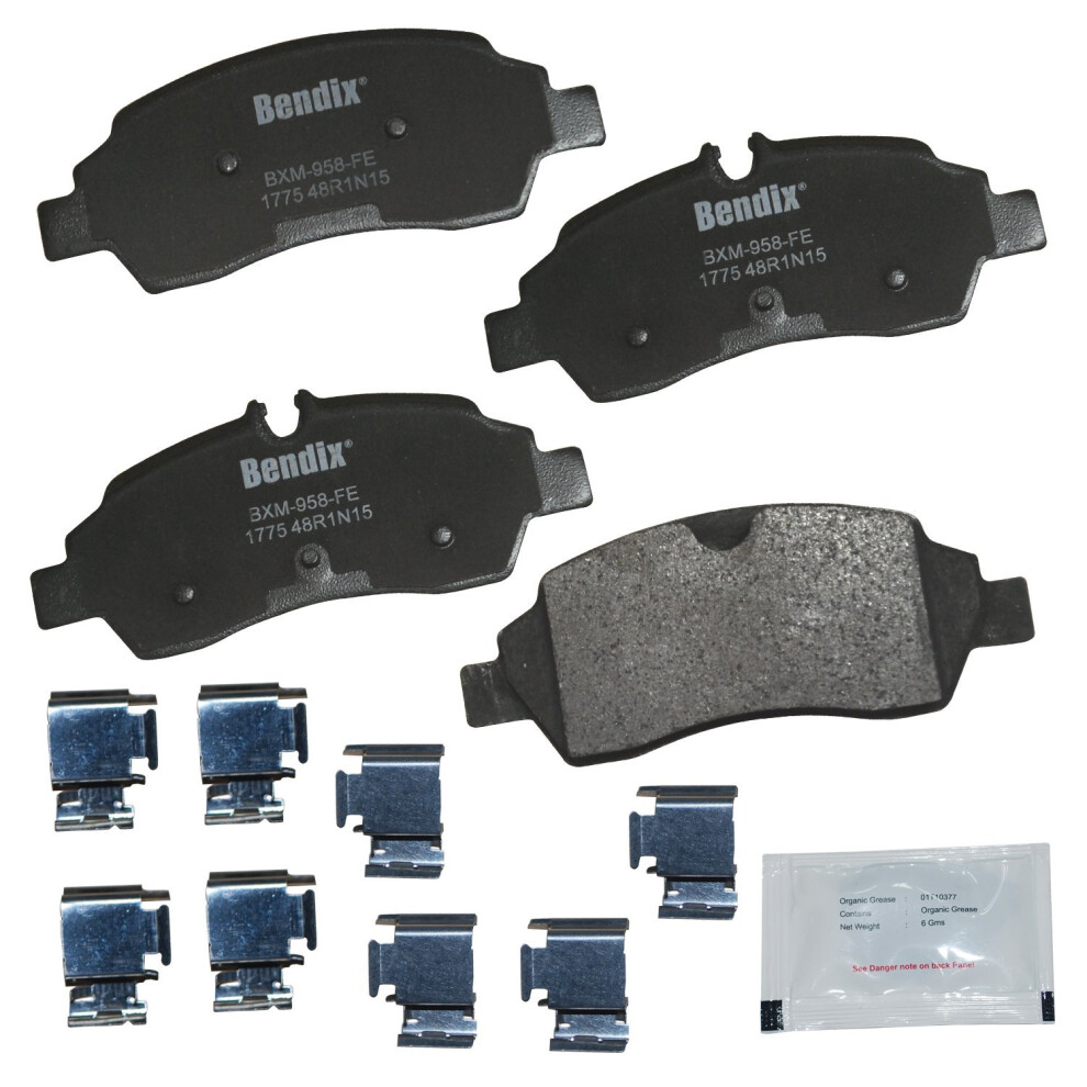 Bendix Priority1 Cfm1775 Semi-Metallic Rear Brake Pads For Ford Transit 2019-2016 Transit-150 2019-2015 Transit-250 2019-2015 Transit-350 2019-2015 887243240819