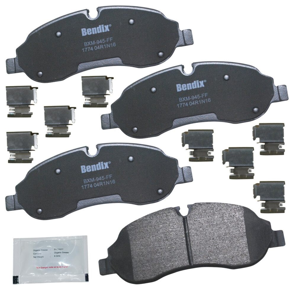 Bendix Priority1 Cfm1774 Semi-Metallic Front Brake Pads For Ford Transit 2019-2017 Transit-150 2021-2015 Transit-250 2021-2015 Transit-350 2021-201 887243240802