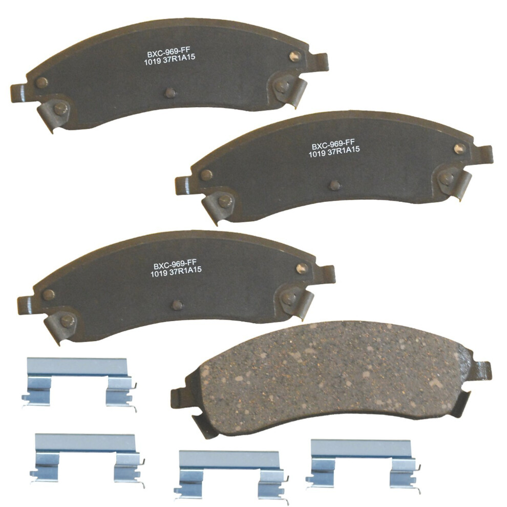 Bendix Premium Sbc1019 Ceramic Front Brake Pads For Cadillac Cts 2007-2006 Srx 2009-2004 Sts 2008-2005 Pontiac Bonneville 2005-2004 887243225991