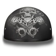 Prilby Daytona Motocyklov prilba Polciatkov ciapka - Pistons Skull 100% schv len DOT