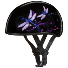 Casco de motocicleta Daytona HELMETS con media calavera - Dragonfly 100 % aprobado por el DOT