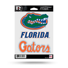 Rico Industries NCAA Florida Gators Wycinany 3-czesciowy arkusz naklejek z potrσjnym duchem, jeden rozmiar podstawowy