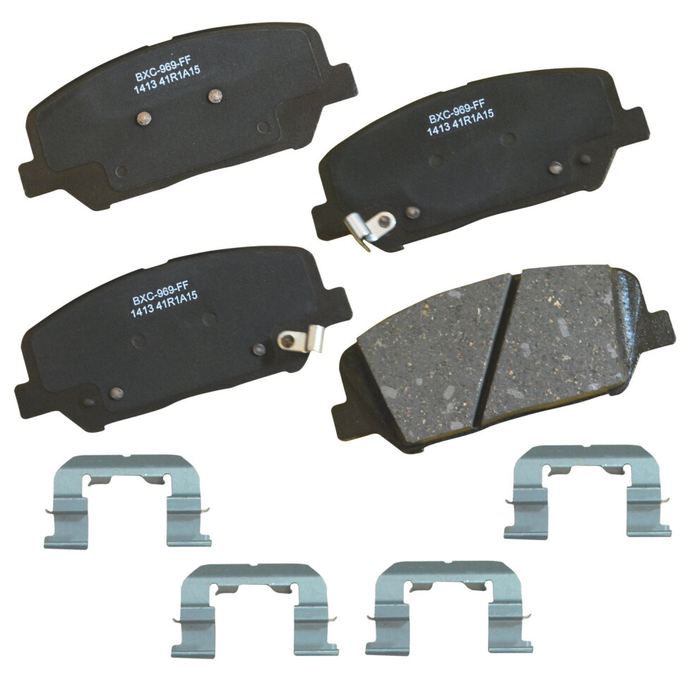 Bendix Premium Sbc1413 Ceramic Front Brake Pads For Hyundai Genesis Coupe 2016-2010 Veloster 2016 Kia Optima 2015-2011 887243228497
