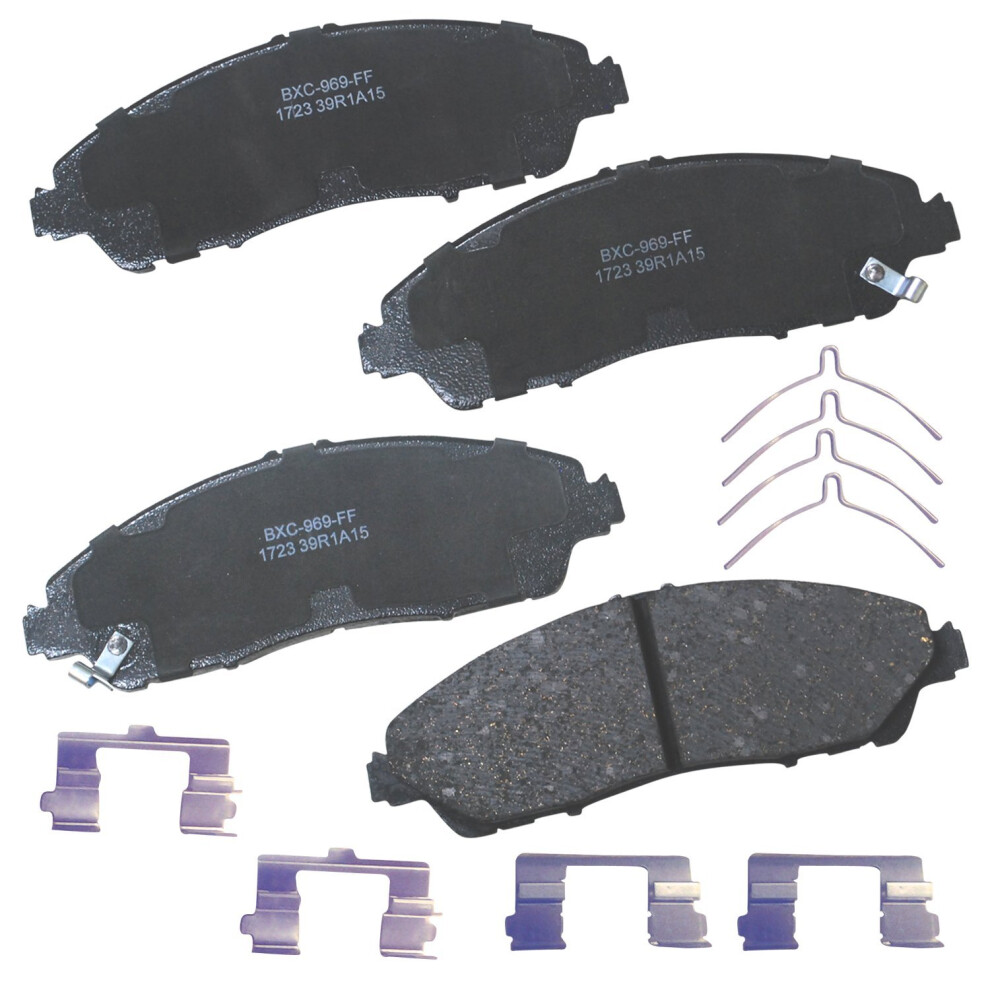 Bendix Premium Sbc1723 Ceramic Front Brake Pads For Acura Mdx 2020-2014 Honda Pilot 2022-2016 Ridgeline 2023-2017 887243230032