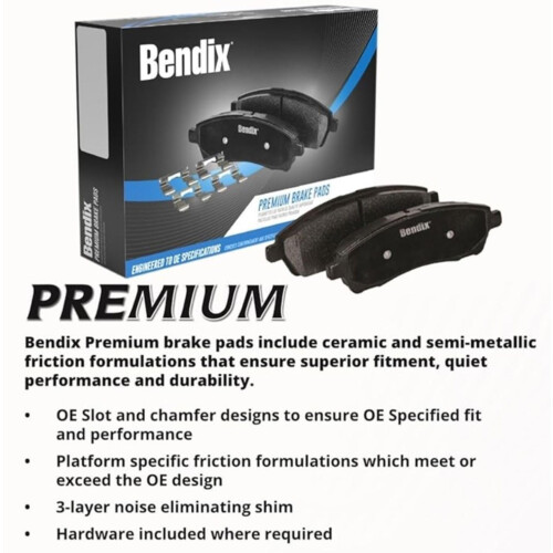 Pastilhas de Travão Cerâmicas Bendix Premium SBC832 para Honda Insight 2000-2006 2