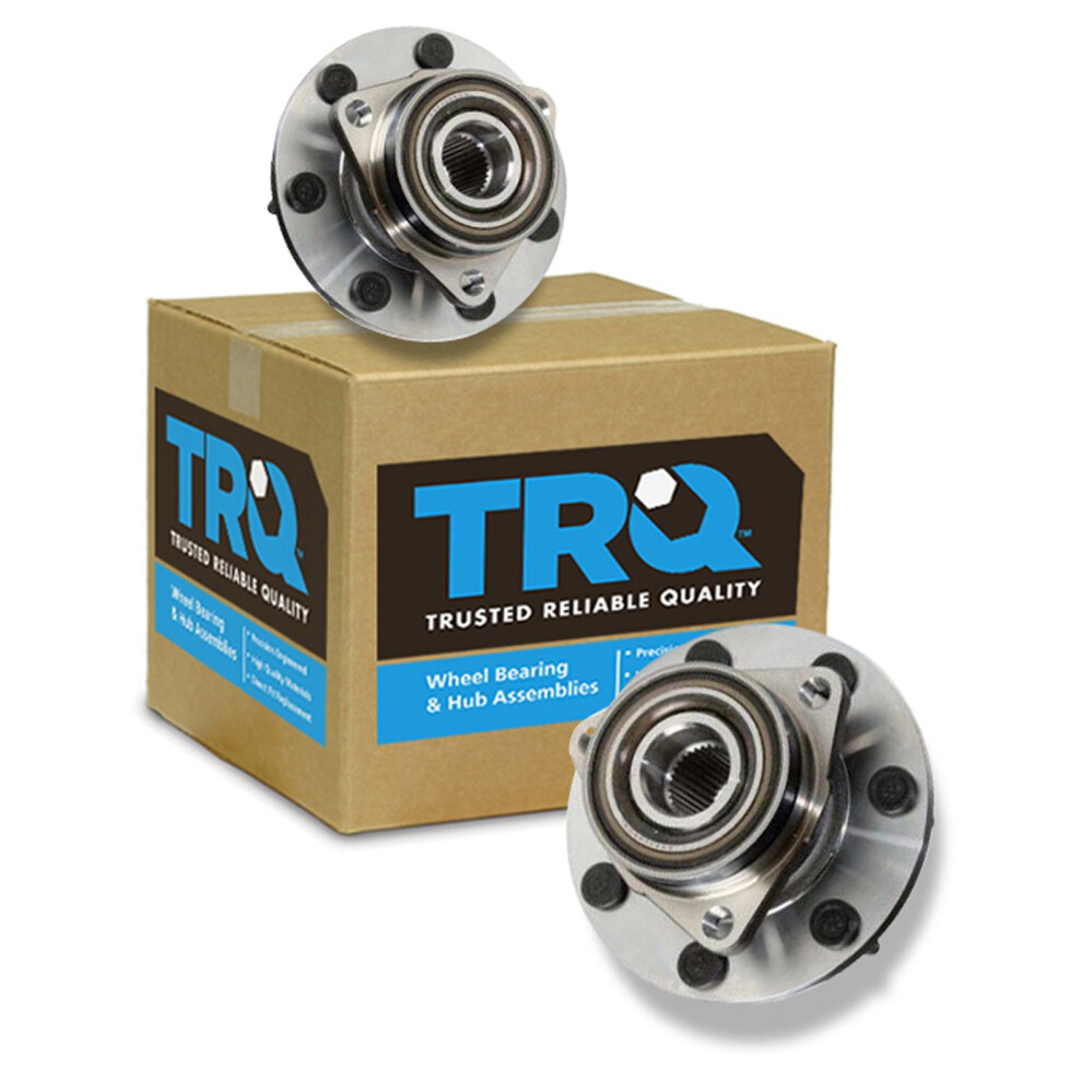 Trq Front Wheel Hub Bearings Assembly Set Compatible With 2001-2003 Ford F-150 2004 F-150 Heritage 1997-1999 F-250 191213534526