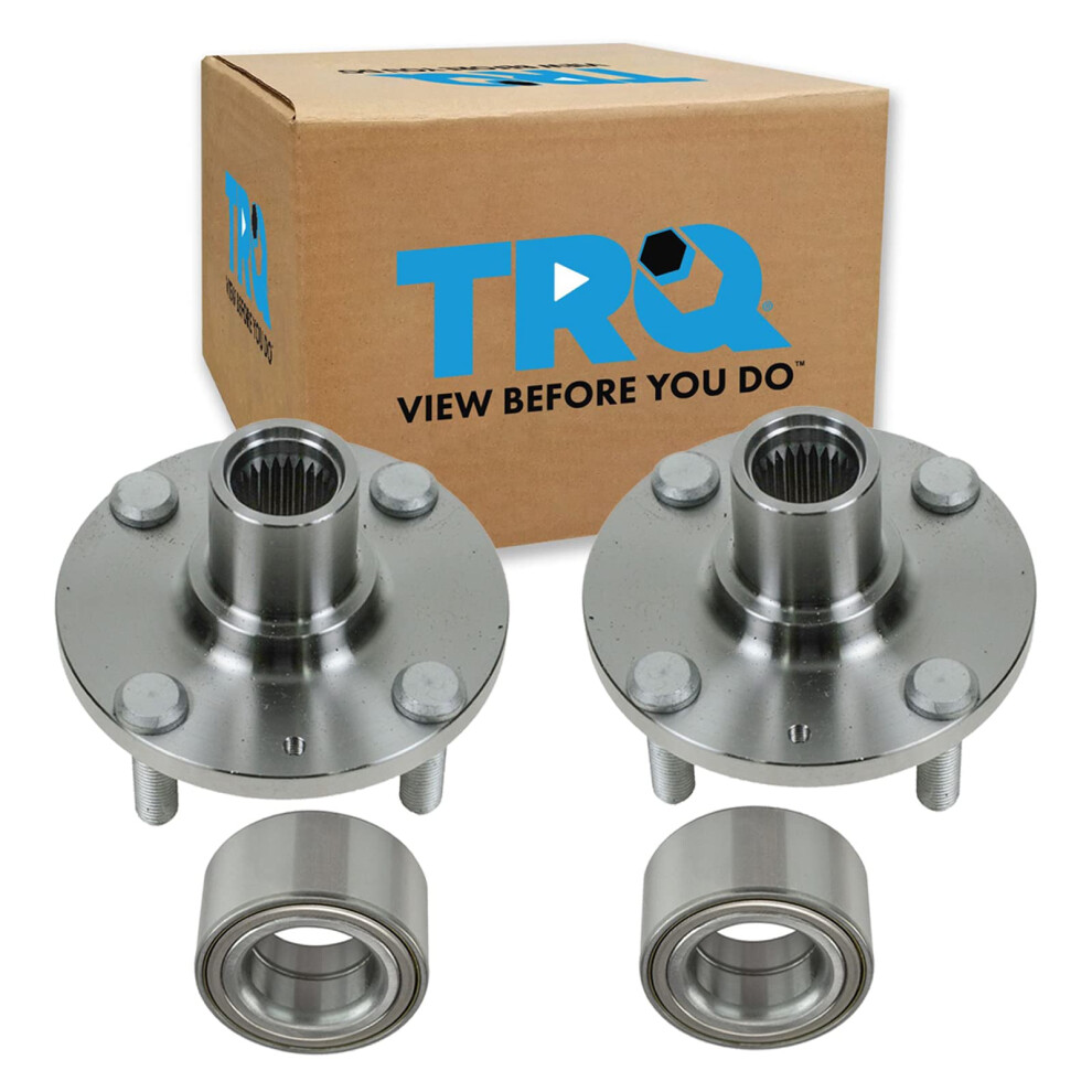 Trq Front Wheel Hub Bearings Assembly Set Compatible With 2000-2011 Hyundai Accent 2006-2011 Kia Rio Rio5 191213534731