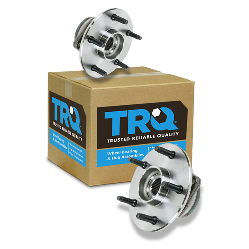 Trq Front Wheel Hub Bearings Assembly Set Compatible With 2000-2001 Dodge Ram 1500 191213533574