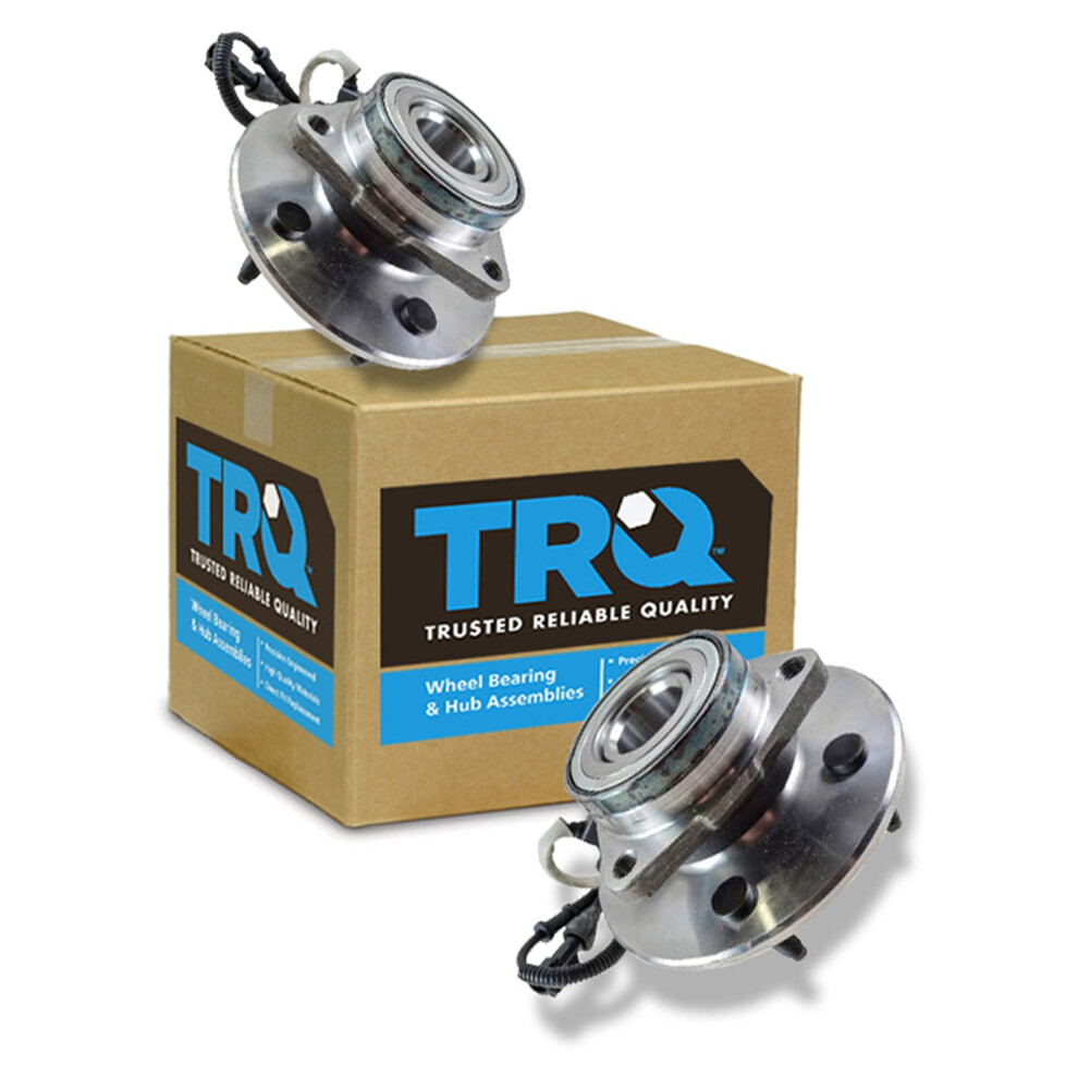 Trq Front Wheel Hub Bearings Assembly Set Compatible With 1997-2000 Ford Expedition 1998-2000 Lincoln Navigator 191213533376