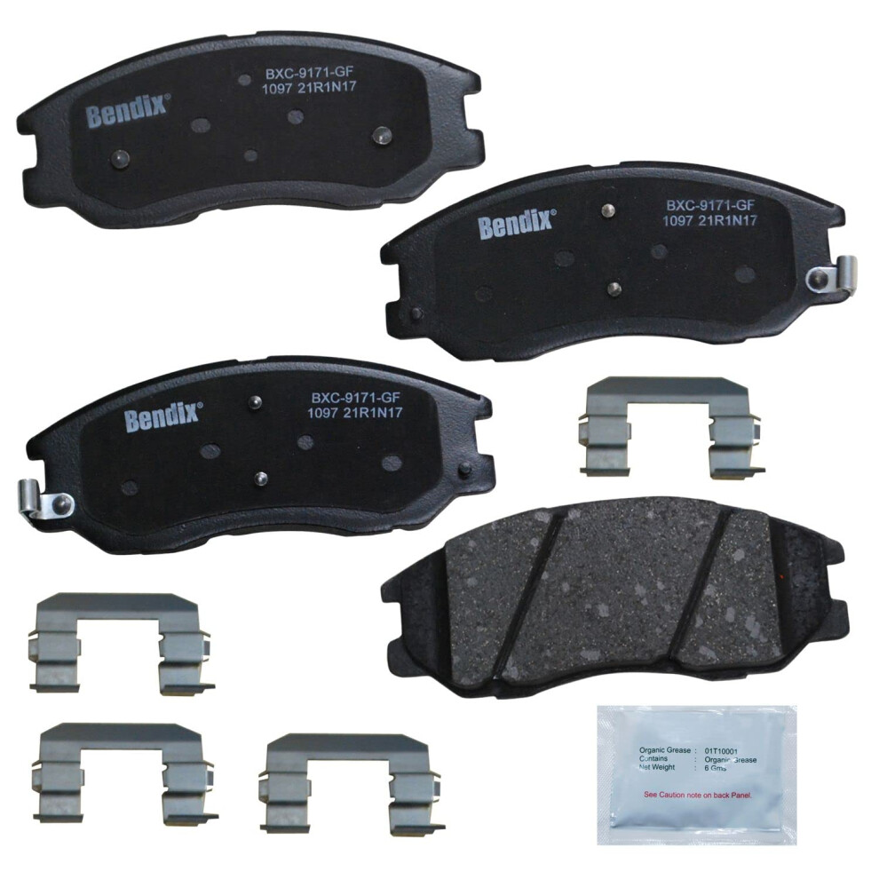 Bendix Priority1 Cfc1097 Ceramic Front Brake Pads For Kia Sedona 2005-2004 887243299961