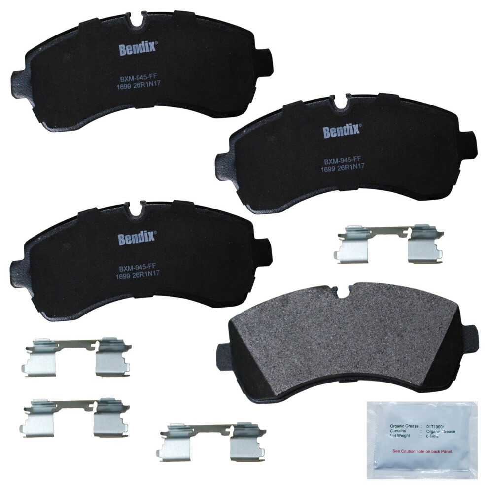 Bendix Priority1 Cfm1699 Semi-Metallic Brake Pads For Select Models Dodge Sprinter 3500 Sprinter 2500 3500 Sprinter 1500 2500 3500 3500Xd 4500 Crafter 887243300179