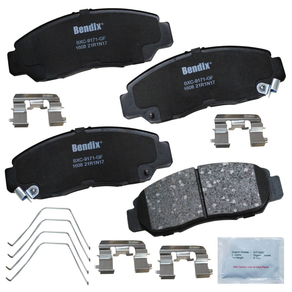 Bendix Priority1 Cfc1608 Ceramic Front Brake Pads For Acura Csx 2010-2006 Honda Accord 2007-2003 Civic 2010-2006 Civic 2013-2012 887243300087