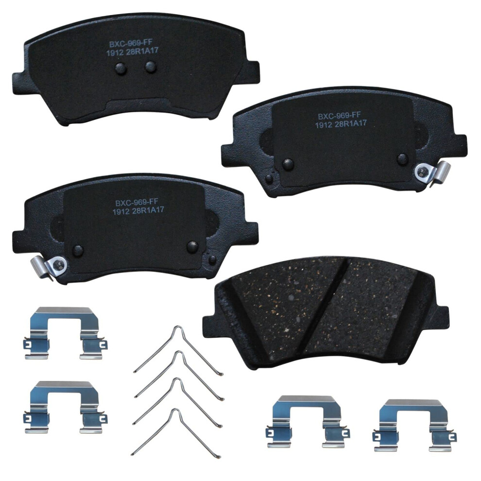 Bendix Premium Sbc1912 Ceramic Front Brake Pads For Hyundai Elantra 2020-2017 Ioniq 2022-2017 Kia Niro 2022-2017 887243300339