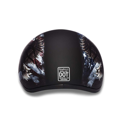 Daytona HELMETS Motorcycle Half Helmet Skull Cap- USA 100% DOT Approved 2