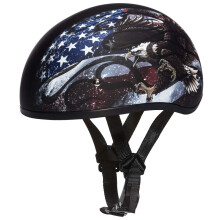 Daytona HELMETS Motorcycle Half Helmet Skull Cap - USA 100% DOT hyväksytty