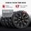 Pilot Pilot Automotive WH555-17GM-B 17 Polegadas Spyder Cinza Gunmetal Capas de Roda Universais - Conjunto de 4 3