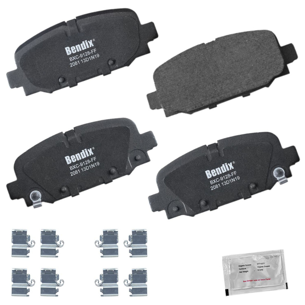 Bendix Priority1 Cfc2081 Ceramic Rear Brake Pads For Jeep Compass 2023-2017 887243344814