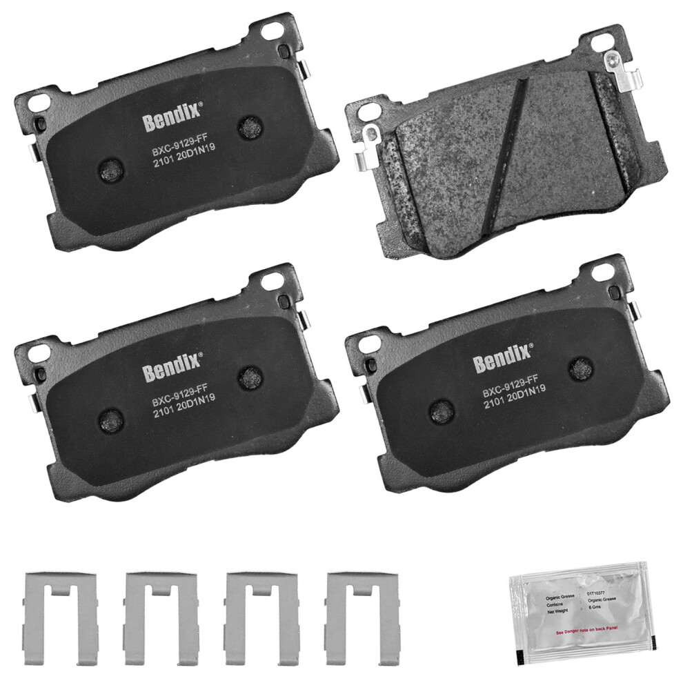 Bendix Priority1 Cfc2101 Ceramic Front Brake Pads For Genesis G80 2020-2018 Kia K900 2017 887243345064