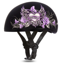 Daytona Helmets Half Skull Cap -moottoripyöräkypärä – DOT-hyväksytty [Wild at Heart] [XS]