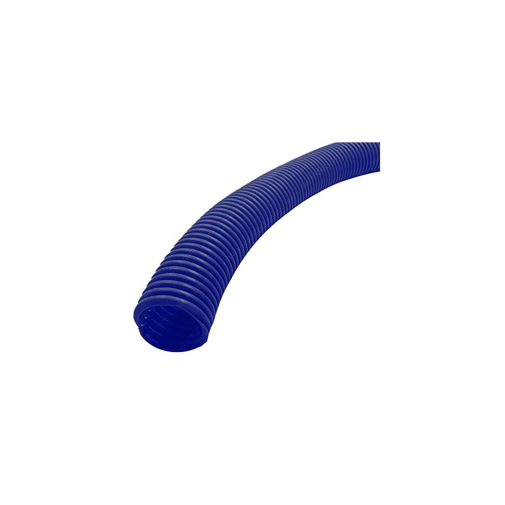 Electriduct Split Wire Loom Tubing Polyethylene Corrugated Flexible Conduit - 2"""" Nominal Size - 25 Feet - Blue 785704677962