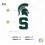 Autocolante Cacto do Deserto Michigan State University Spartans 4 Polegadas 4