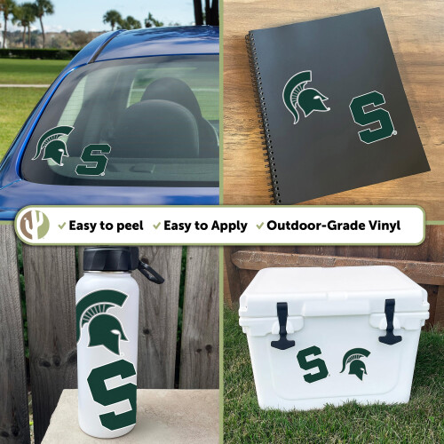 Autocolante Cacto do Deserto Michigan State University Spartans 4 Polegadas 1