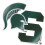 Autocolante Cacto do Deserto Michigan State University Spartans 4 Polegadas 1