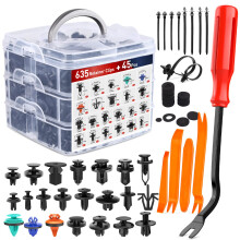 Nilight 680 stuks auto push-retainer clips automatische bevestigingsmiddelen assortiment populaire maten nylon bumper spatbord klinknagels kabelbinde