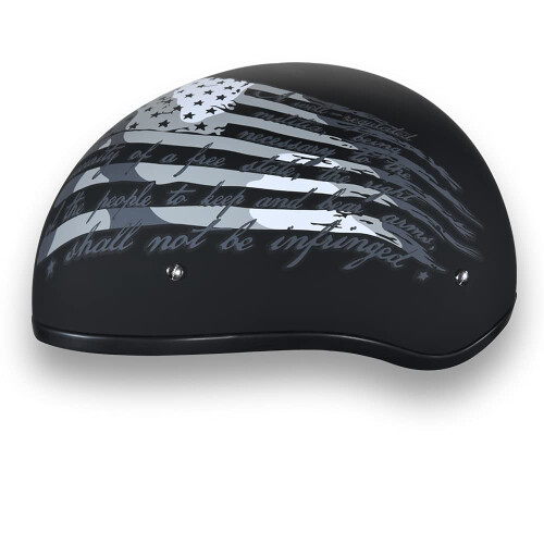 Daytona Helmets Half Skull Cap Motorcycle Helmet - DOT Approved [2nd Amendment] [2XS] 1