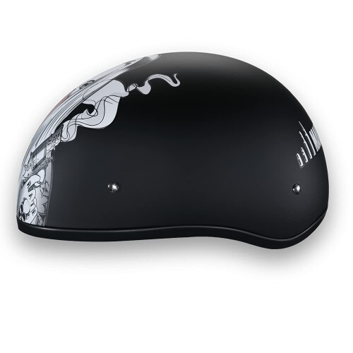 Daytona Helmets Half Skull Cap Motorcycle Helmet - DOT Approved [Make 'Em Pay] [2XS] 2