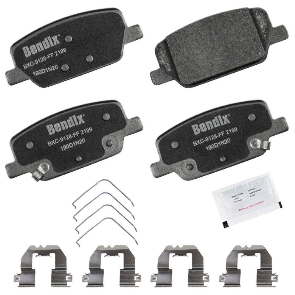 Bendix Priority1 Cfc2199 Ceramic Rear Brake Pads For Hyundai Palisade 2024-2020 Santa Fe 2020-2019 Kia Telluride 2023-2020 887243377720