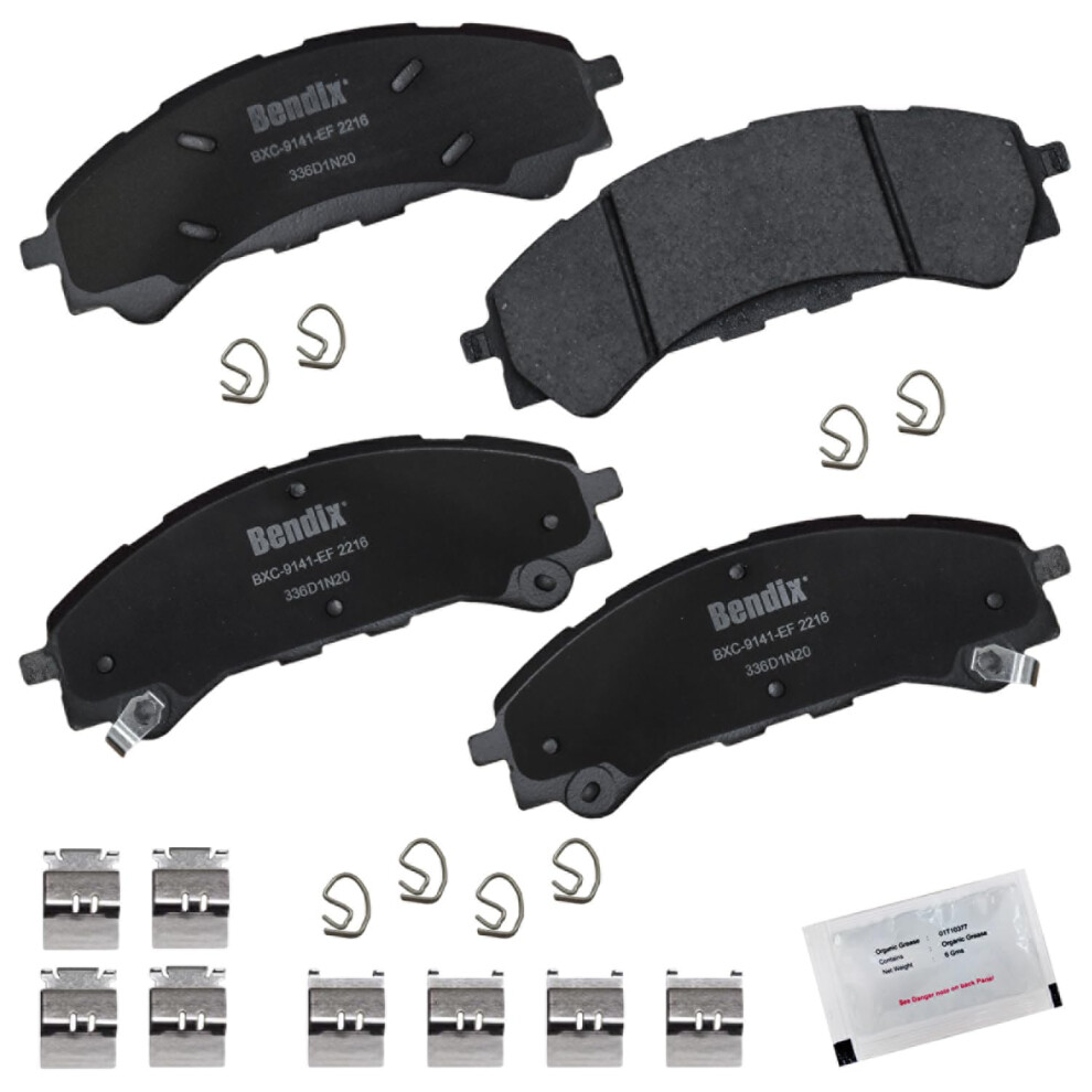 Bendix Priority1 Cfc2216 Ceramic Front Brake Pads For Ford Bronco 2023-2021 Ranger 2023-2019 887243383998