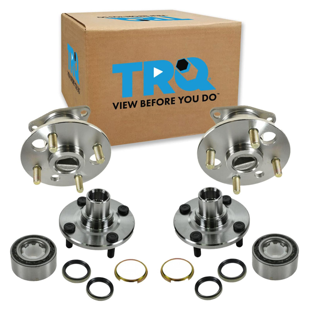 Trq Wheel Hub Bearings Assembly Set Compatible With 1998-2002 Chevrolet Prizm 1993-1997 Geo 1993-2002 Toyota Corolla 195591342407