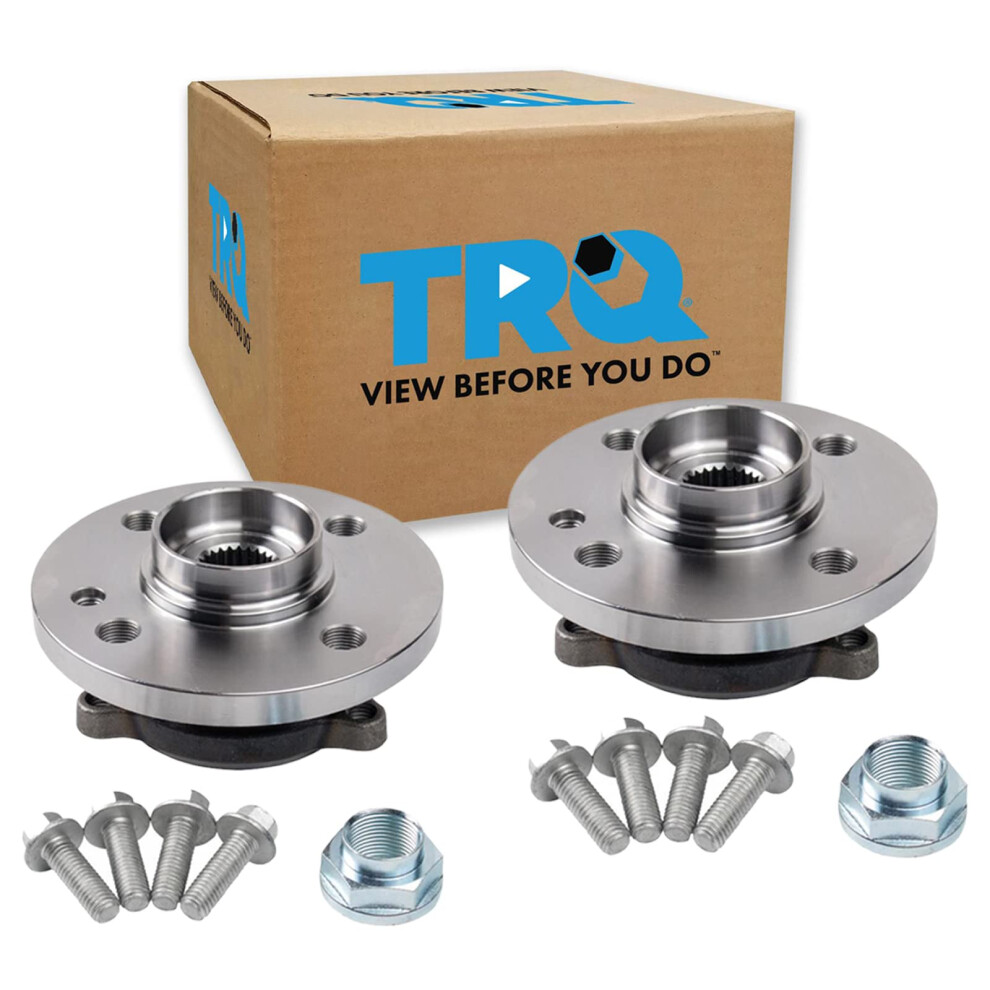 Trq Front Wheel Hub Bearings Assembly Set Compatible With 2007-2015 Mini Cooper 195591301572