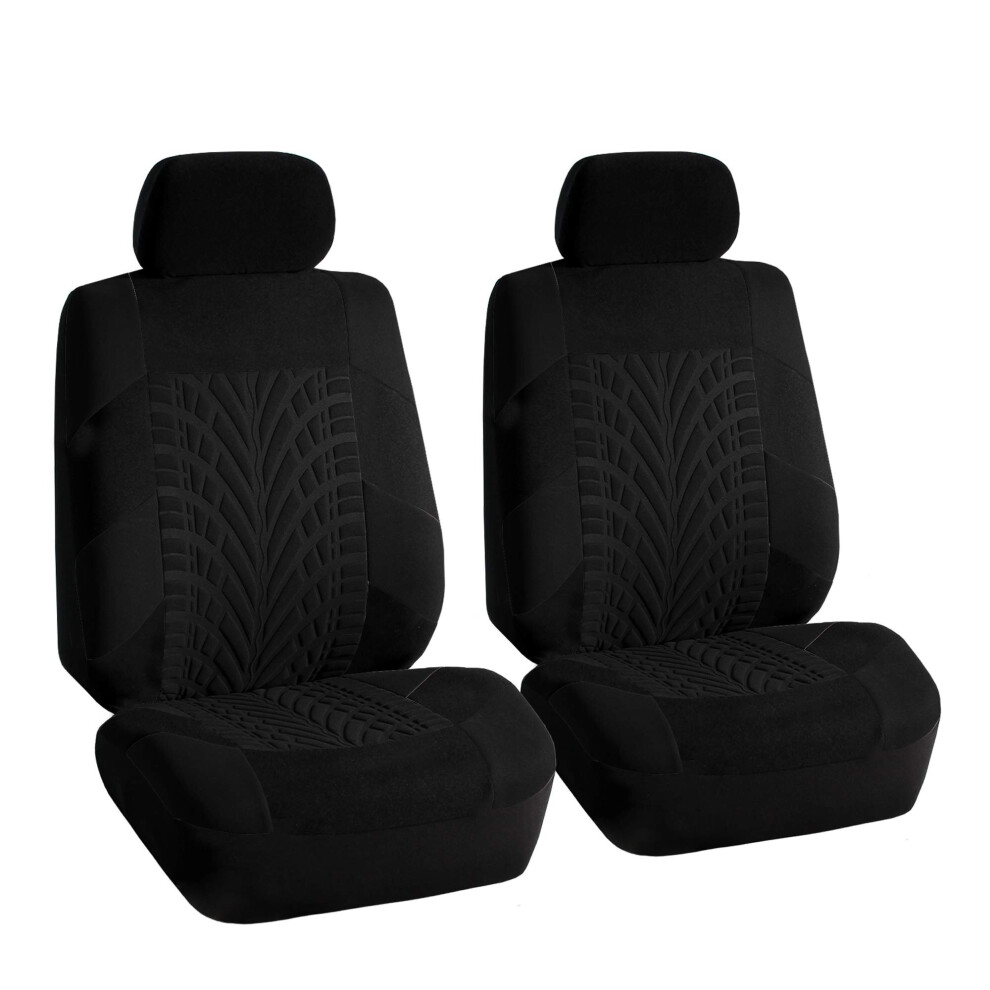 Fh Group Car Seat Covers Front Set Premium Cloth - Covers For Low Back Carseats With Removable Headrest Universal Fit Automotive Seat Cover Airbag Com 842319130593
