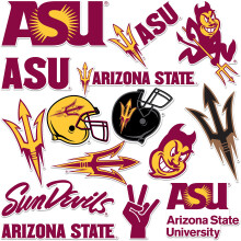 Adesivo Cactus do Estado do Arizona da ASU Sun Devils Vinil Laptop Garrafa Carro (Tipo A)