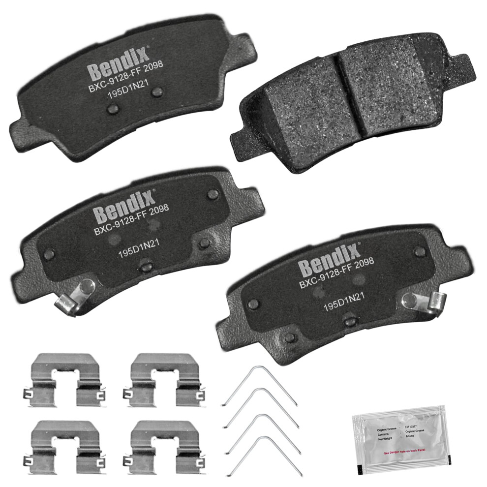 Bendix Priority1 Cfc2098 Ceramic Rear Brake Pads For Hyundai Nexo 2023-2019 Tucson 2021-2018 Kia Cadenza 2017 Cadenza 2019 Sportage 2022-2017 Spo 887243284523