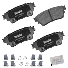 Bendix Priority1 CFC2135 ceramiczne tylne klocki hamulcowe dla Mitsubishi Eclipse Cross 2020 Eclipse Cross 2024-2022 Outlander 2021-2017 Outlander PH