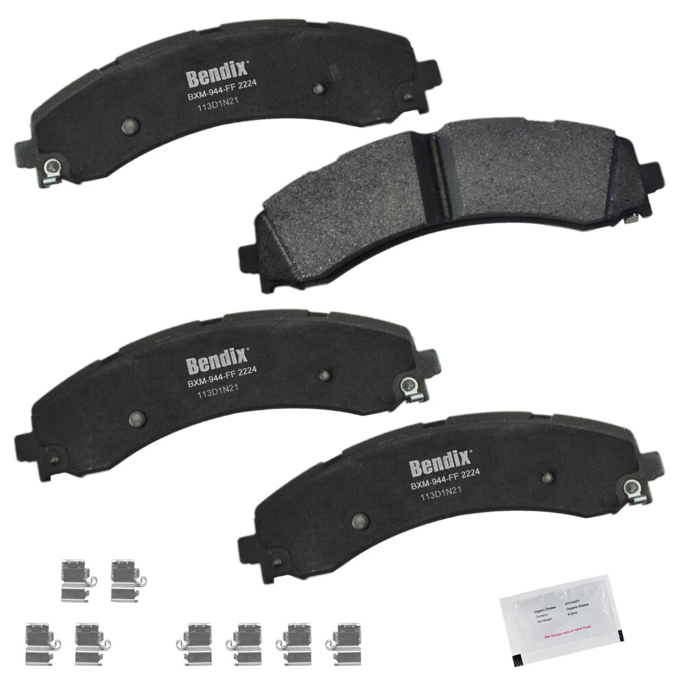 Bendix Priority1 Cfm2224 Semi-Metallic Rear Brake Pads For Ram 3500 2023-2019 4000 2020-2019 887243284813