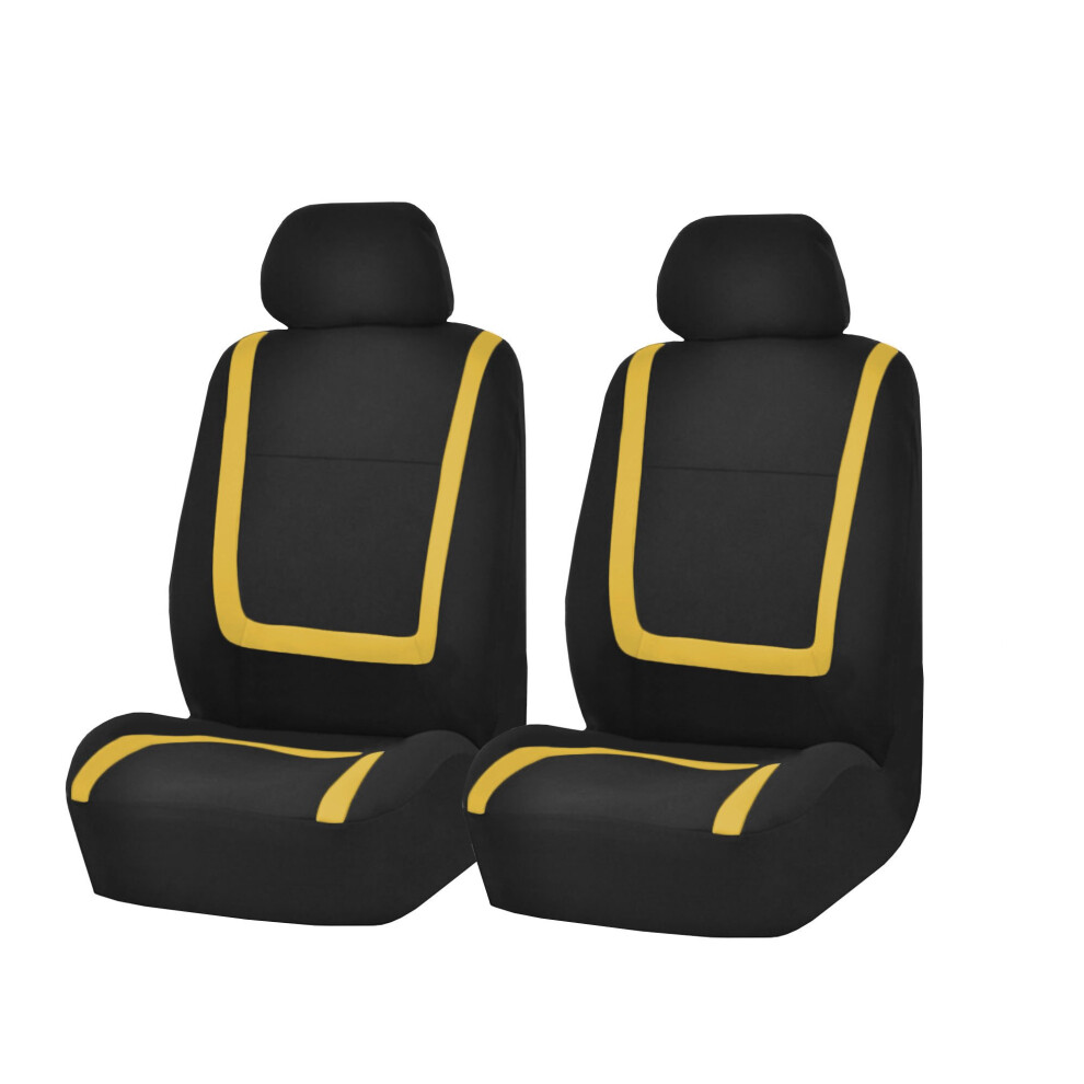 Fh Group Car Seat Covers Front Set In Cloth -Car Seatcovers For Low Back Car Seats With Removable Headrest Universal Fit Automotive Seat Covers Washab 842319113336