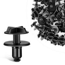 GOOACC 50 stuks onderste radiatorschild push-type houder spatbordvoering klinknagel radiator zichtschild clip compatibel met Ford W705957-S300 W70651