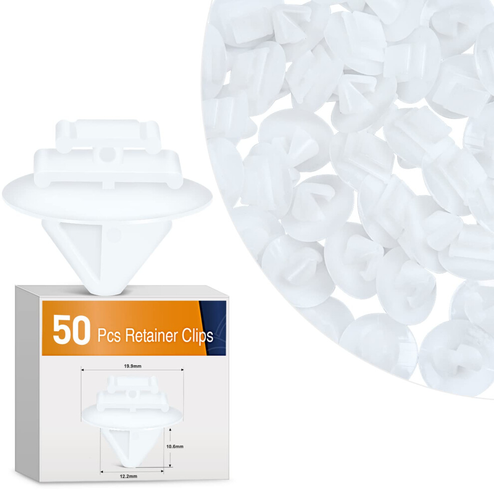 Gooacc 50Pcs Rear Door Body Side Moulding Clips For Jeep Renegade 2015-2020 Fiat Chrysler 68241251Aa 68241251-Aa Nylon Wheel Opening Moulding Cl White 840323902892