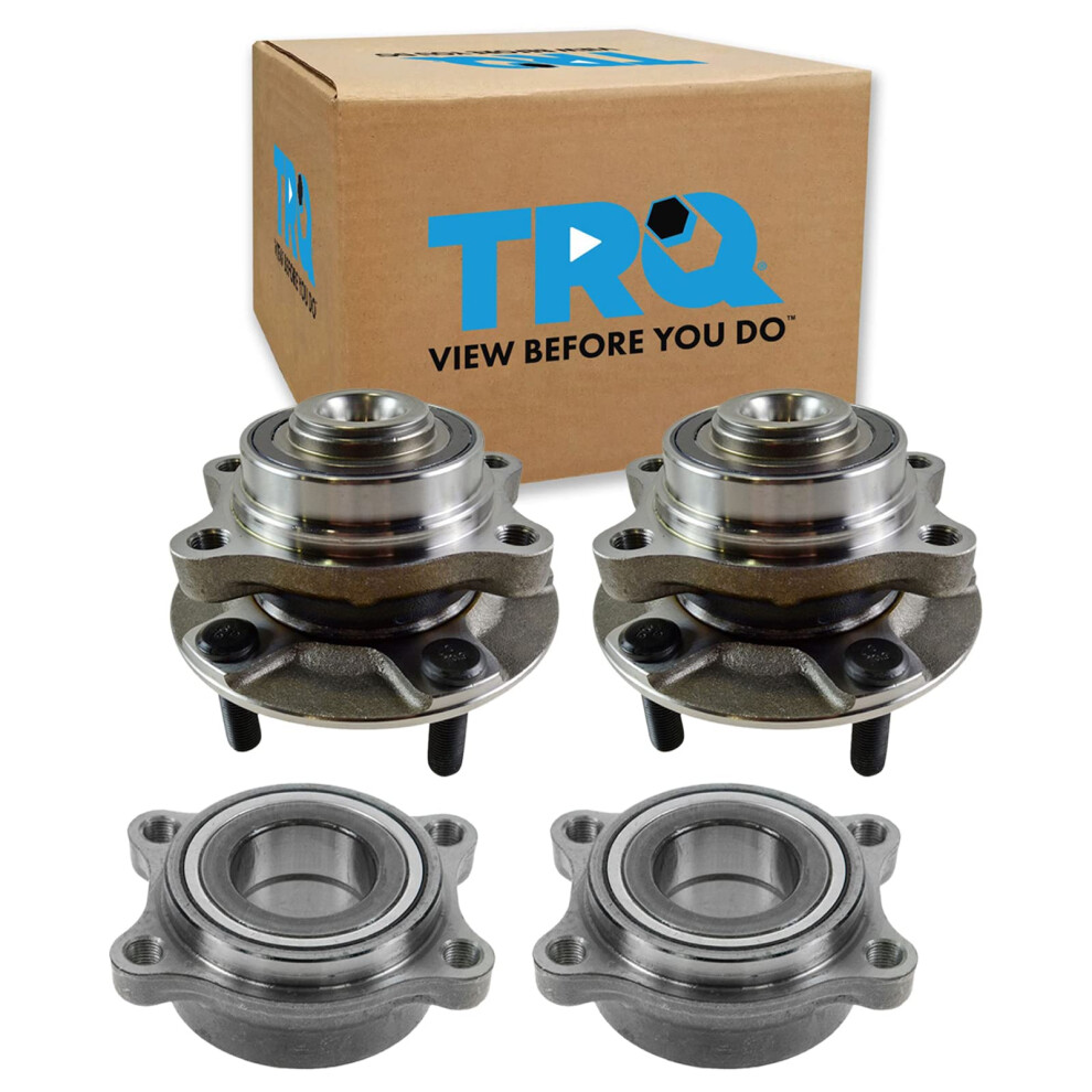 Trq Wheel Hub Bearings Assembly Set Compatible With 2003-2007 Infiniti G35 2003-2009 Nissan 350Z 195591699952