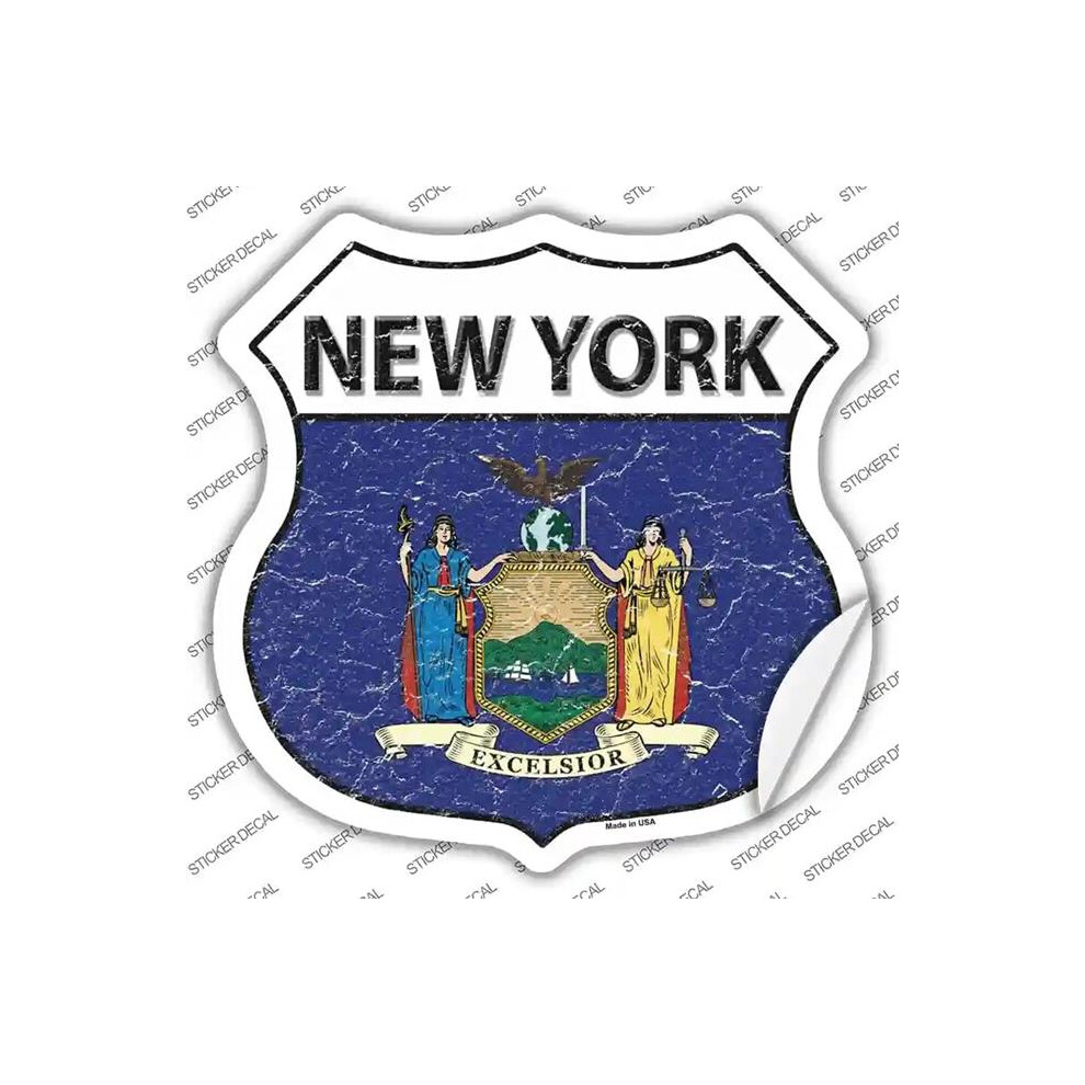 Smart Blonde Hs-140S-L York Flag Novelty Highway Shield Sticker Decal - Large 792636443862