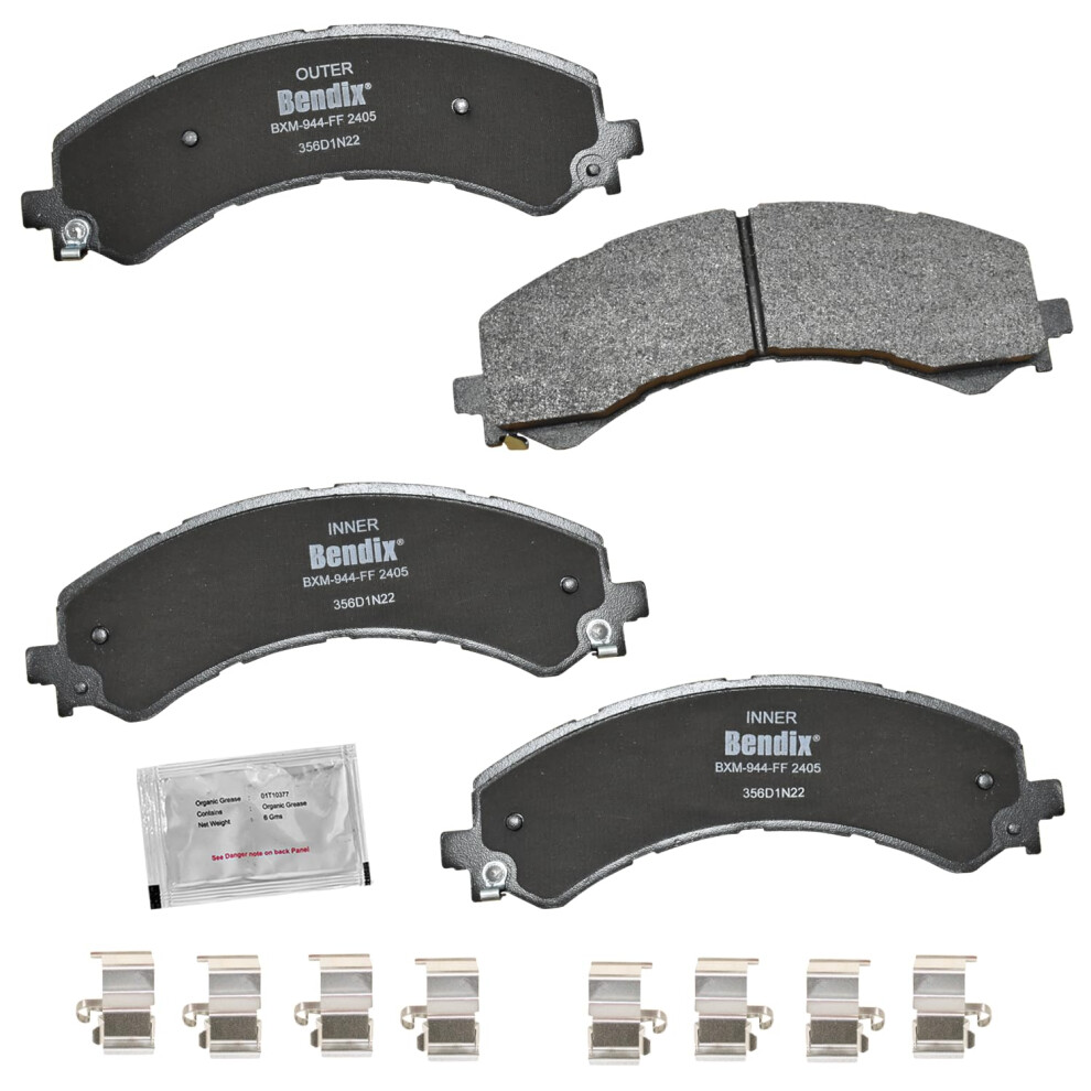 Bendix Priority1 Cfm2405 Semi-Metallic Rear Brake Pads For Chevrolet Express 3500 2023-2021 Express 4500 2023-2022 Gmc Savana 2500 2021 Savana 3500 887243426114