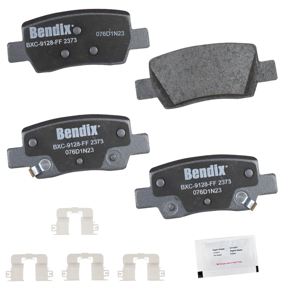 Bendix Priority1 Cfc2373 Ceramic Rear Brake Pads For Hyundai Elantra 2024-2021 Kia Seltos 2023-2021 887243418966