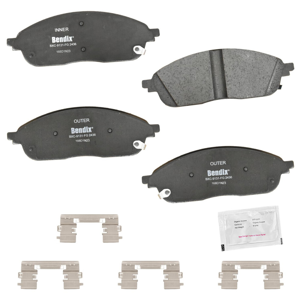 Bendix Priority1 Cfc2436 Ceramic Front Brake Pads For Jeep Grand Cherokee 2024-2023 Grand Cherokee L 2024-2021 887243432795
